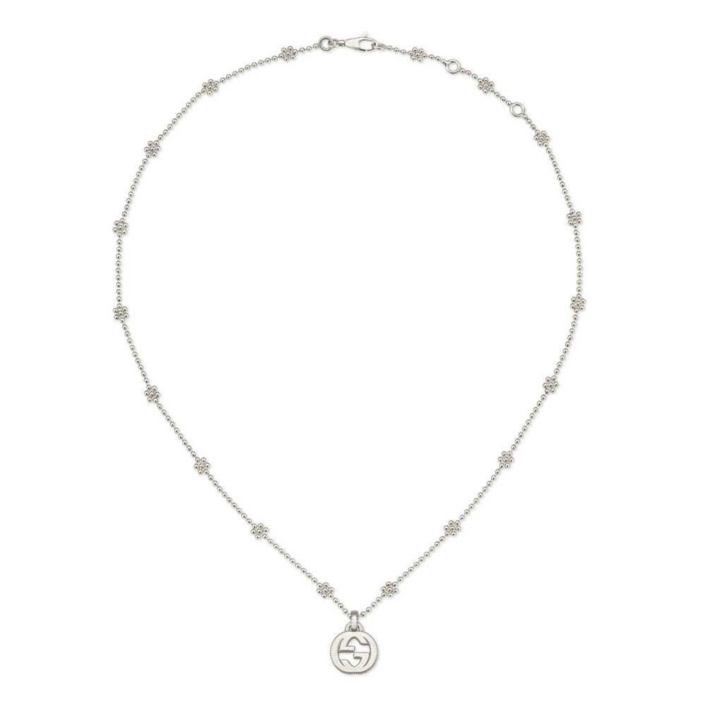 Gucci Sterling Silver Interlocking G Necklace