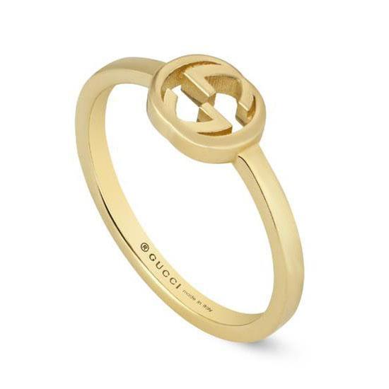 Gucci Interlocking G Yellow Gold Ring - Size 8.0
