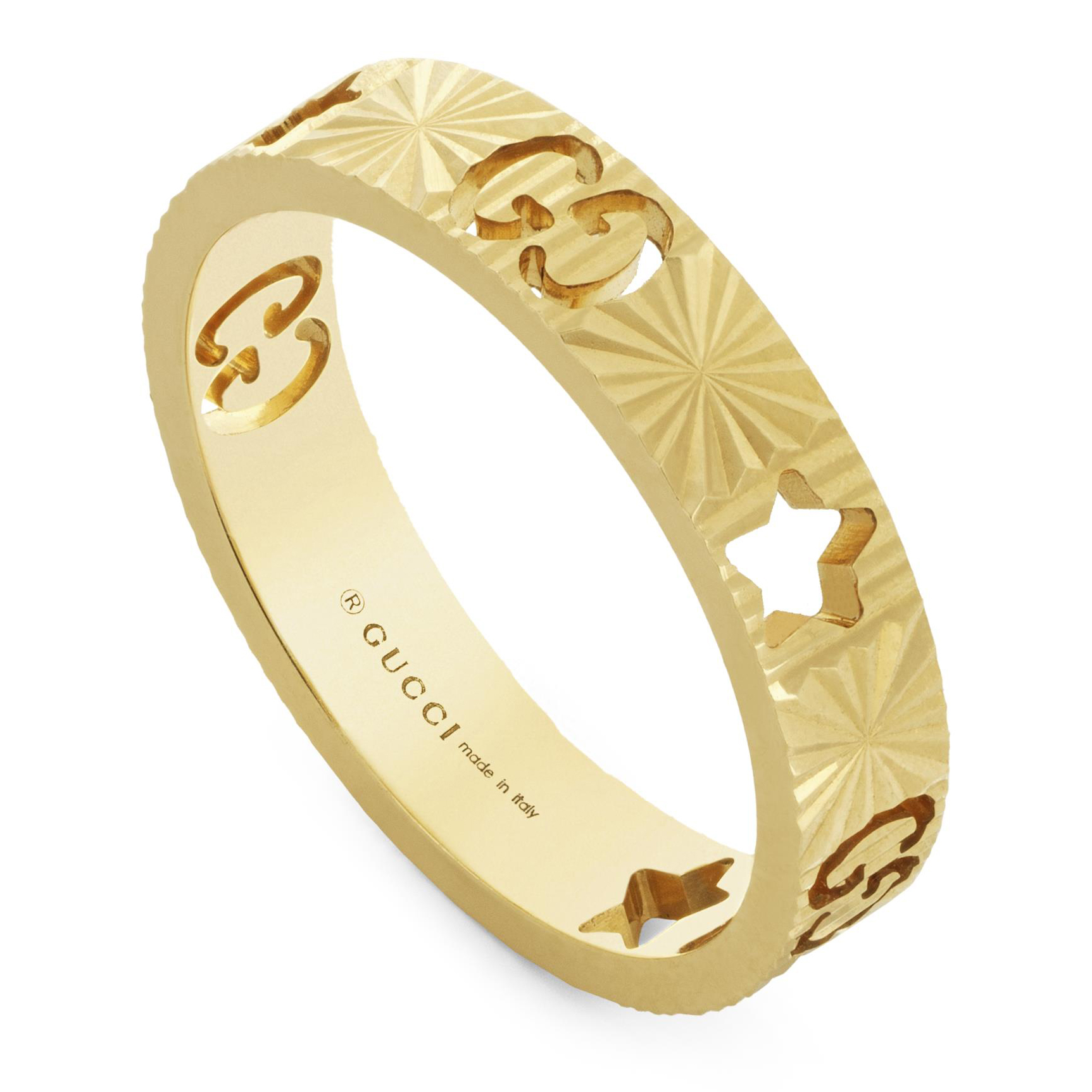 Gucci Icon Cosmogonie Star Yellow Gold Ring | Size 8