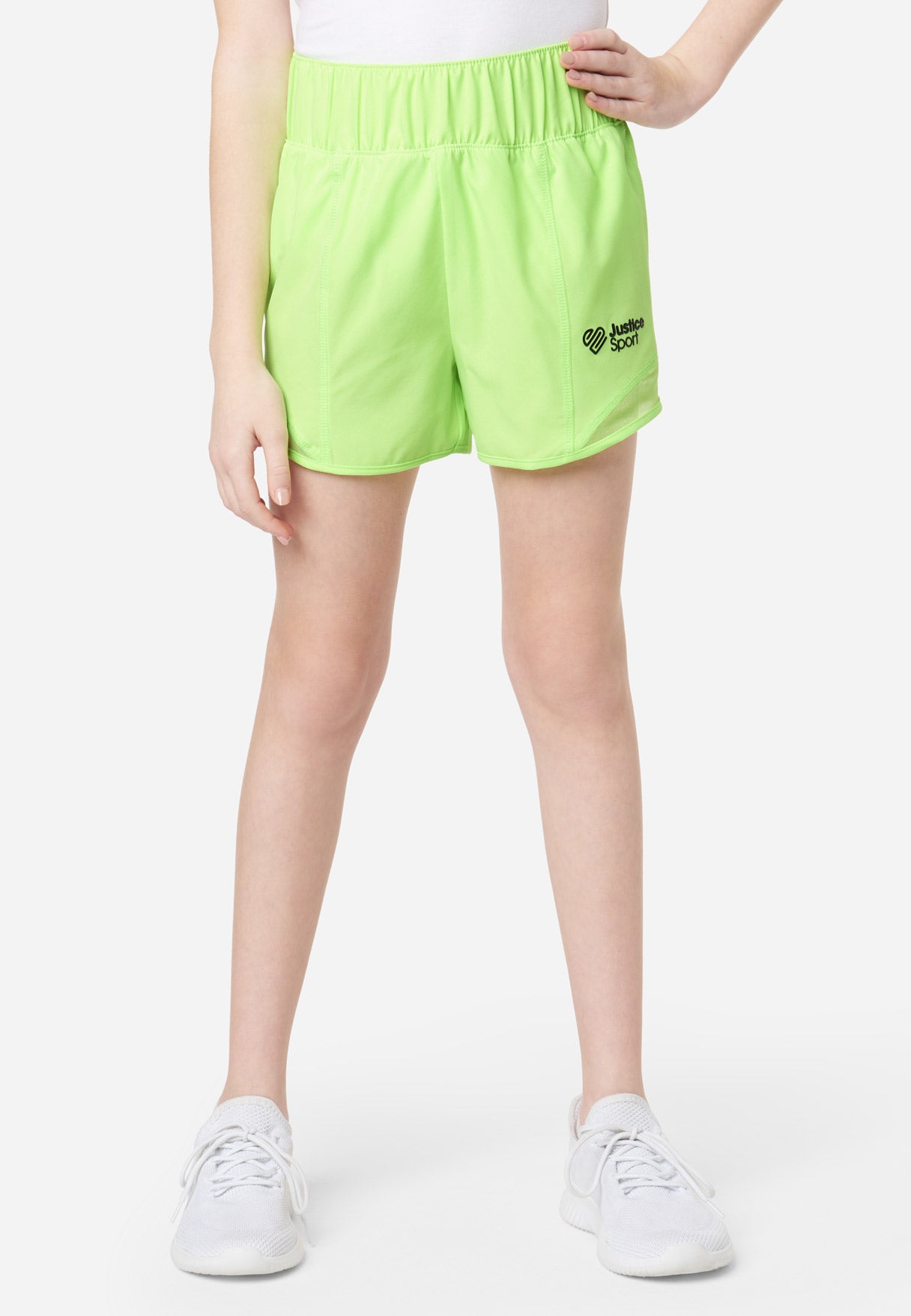Justice Girl's J Sport Running Short in Electric Lime, Size Xs (5/6)