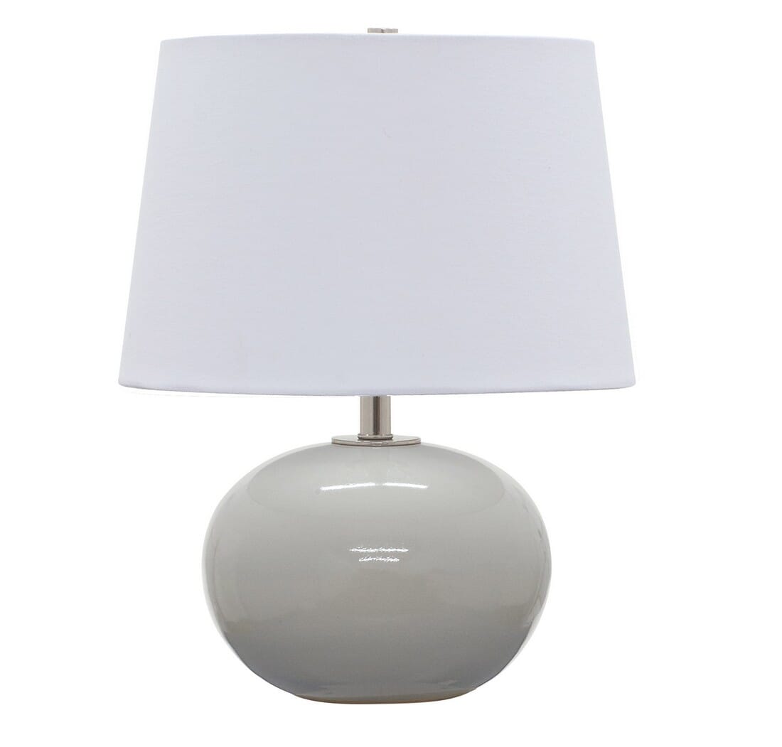 House of Troy Scatchard 17" Stoneware Table Lamp in Gray Gloss