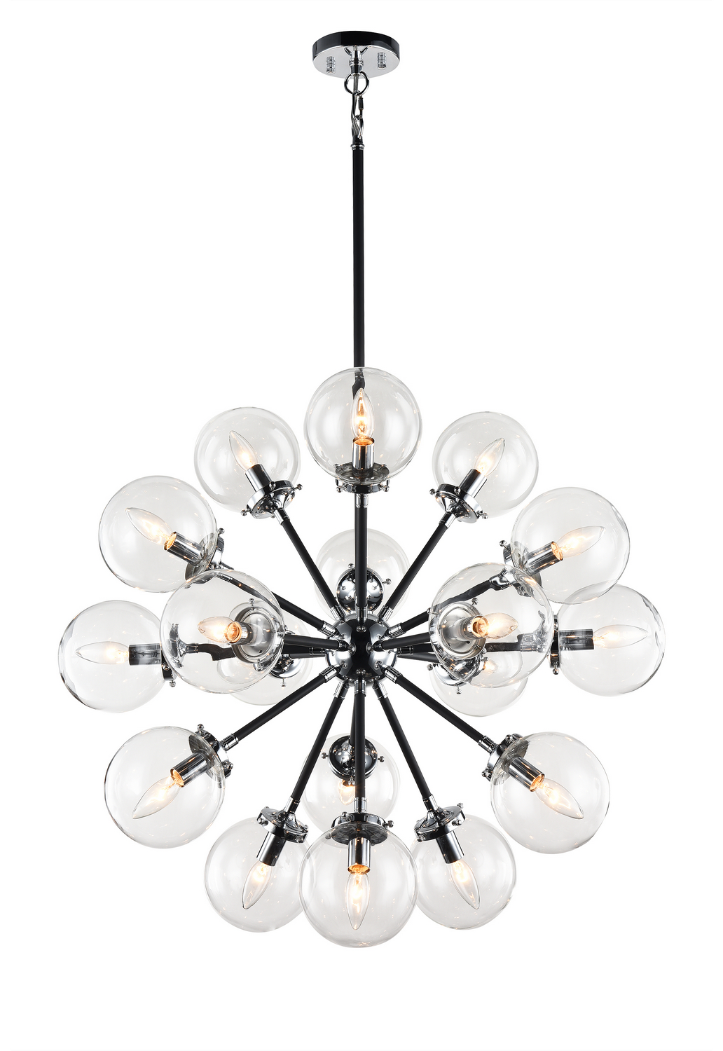 Soleil 18-Light Chandelier in Chrome