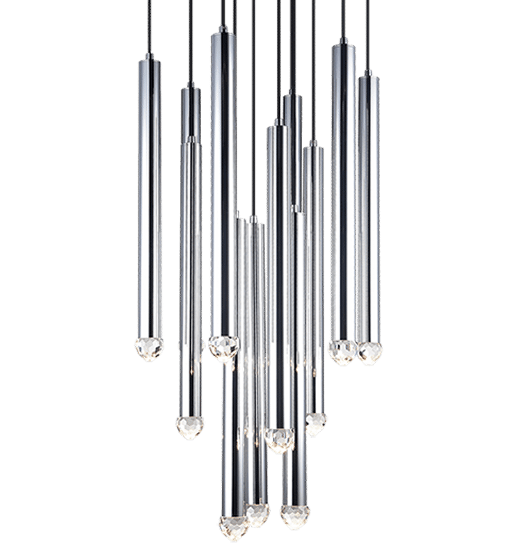 Reign 12-Light Pendant Light In Chrome