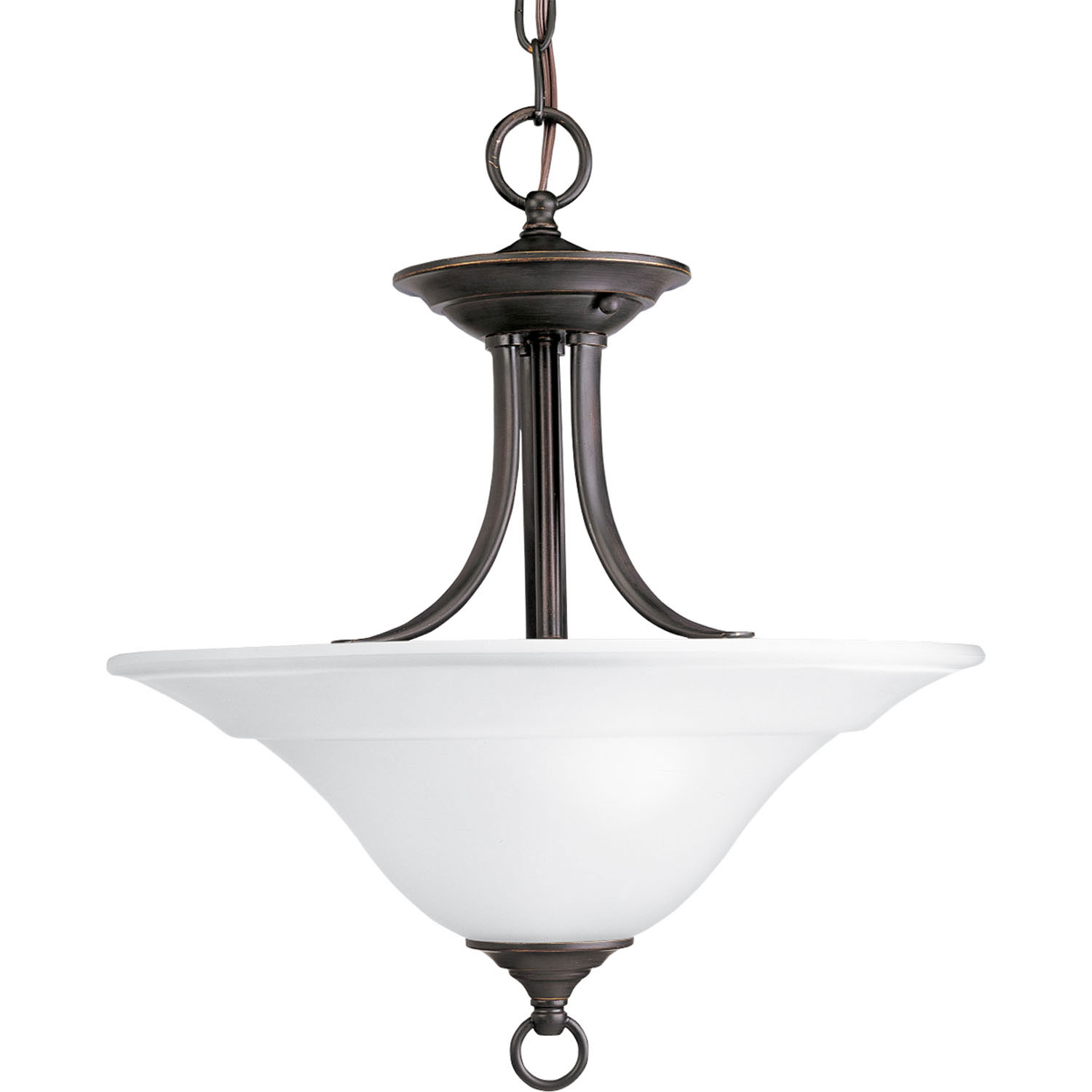 Trinity 2-Light Semi-Flush Mount in Antique Bronze
