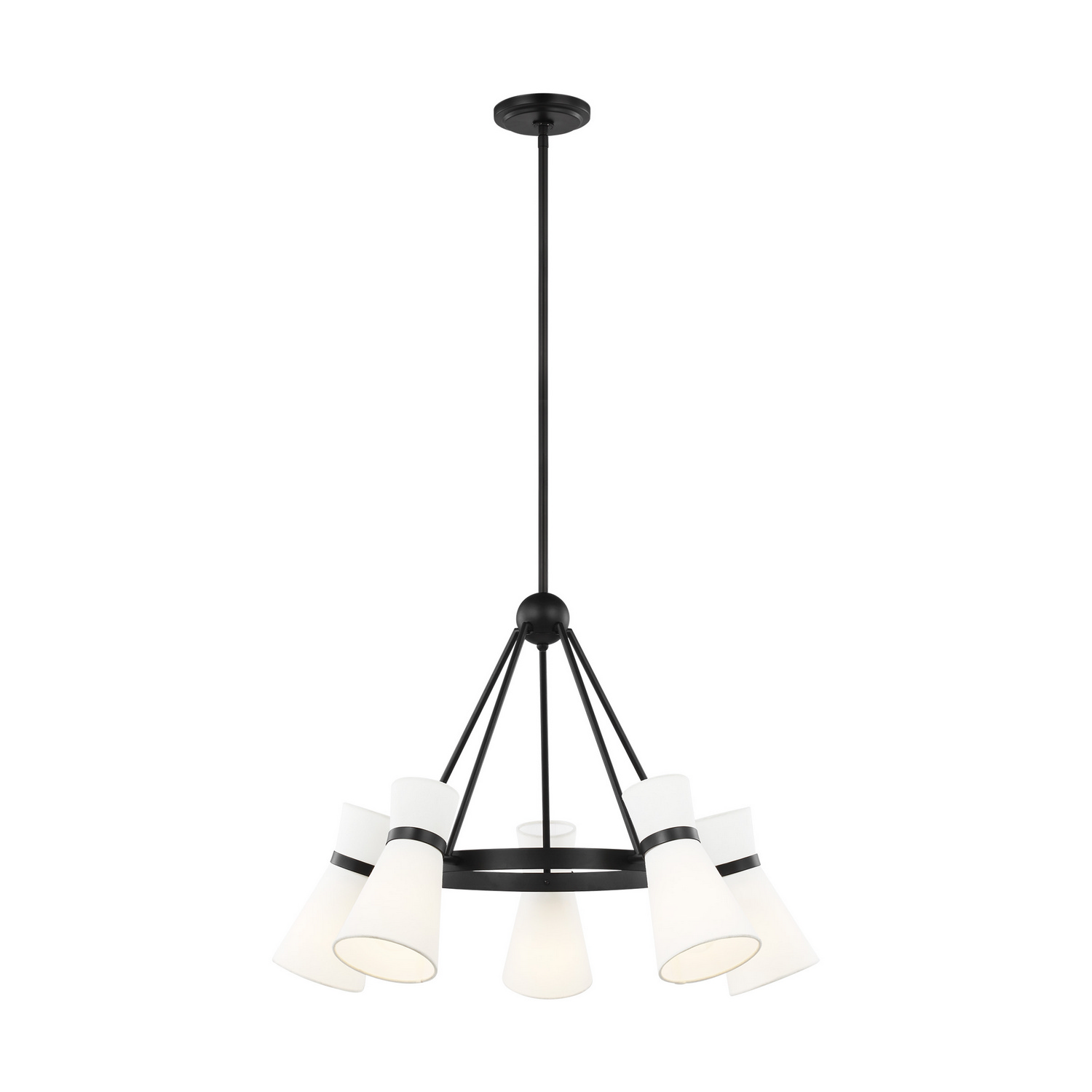Clark 5-Light Transitional Chandelier in Midnight Black
