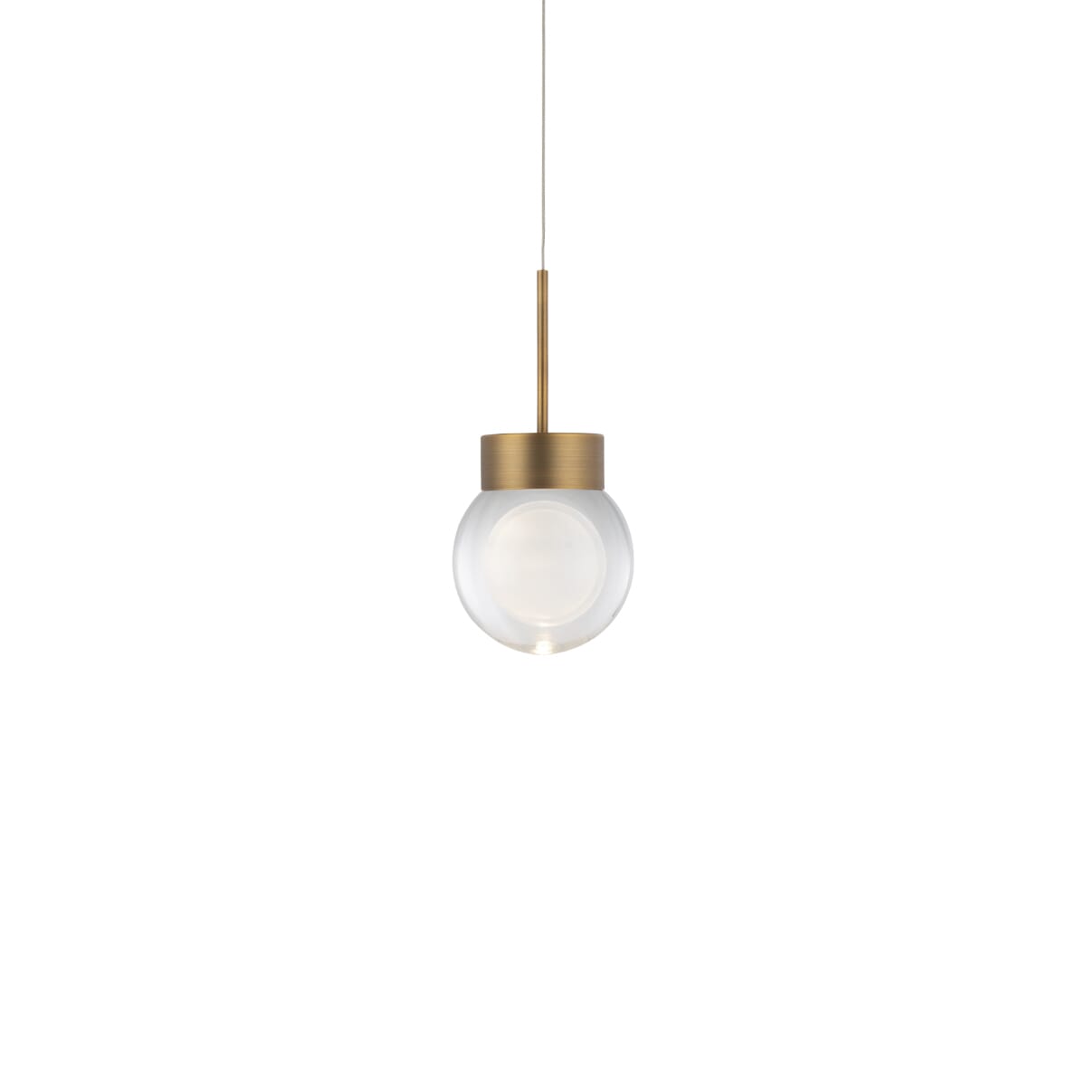Modern Forms Double Bubble Pendant Light in Aged Brass - PD-82006-AB