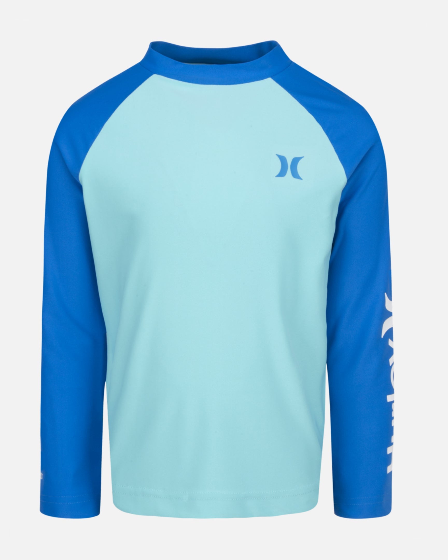 Boys' H2O-Dri Raglan Blocked Long Sleeve Rashguard in Aurora Green, Size 4