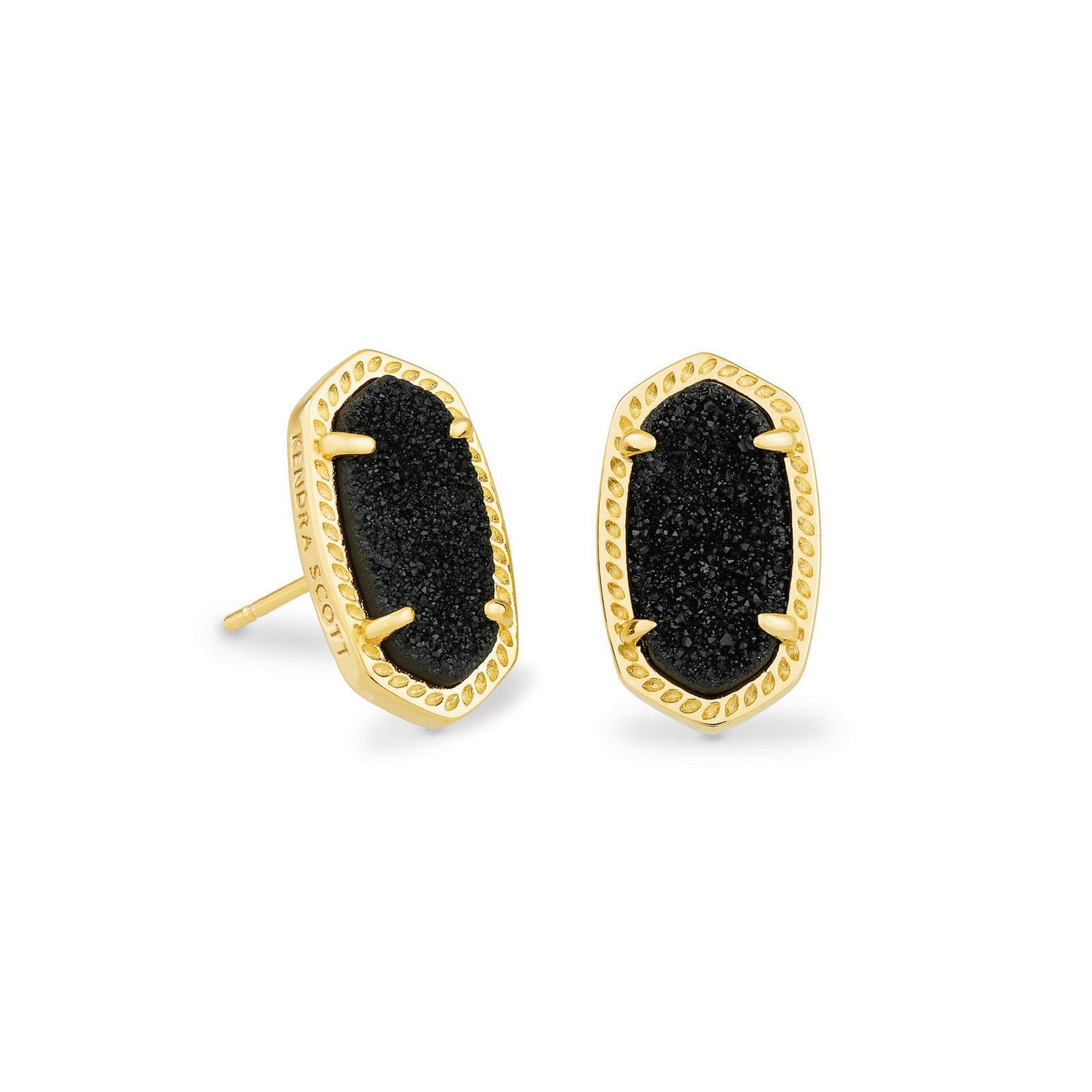 Kendra Scott Ellie Stud Earrings in Black Drusy