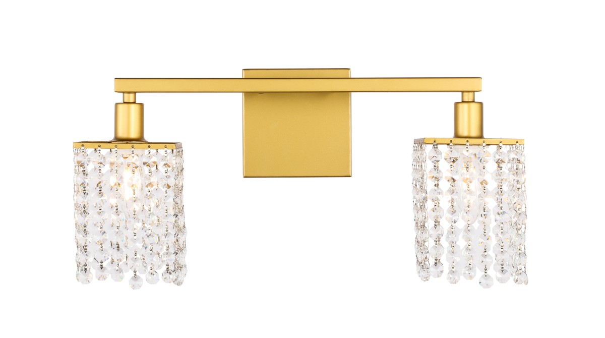 Phineas 2-Light Wall Sconce in Brass