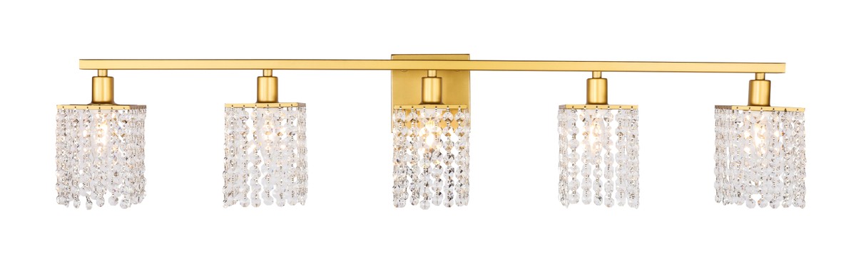 Phineas 5-Light Wall Sconce in Brass