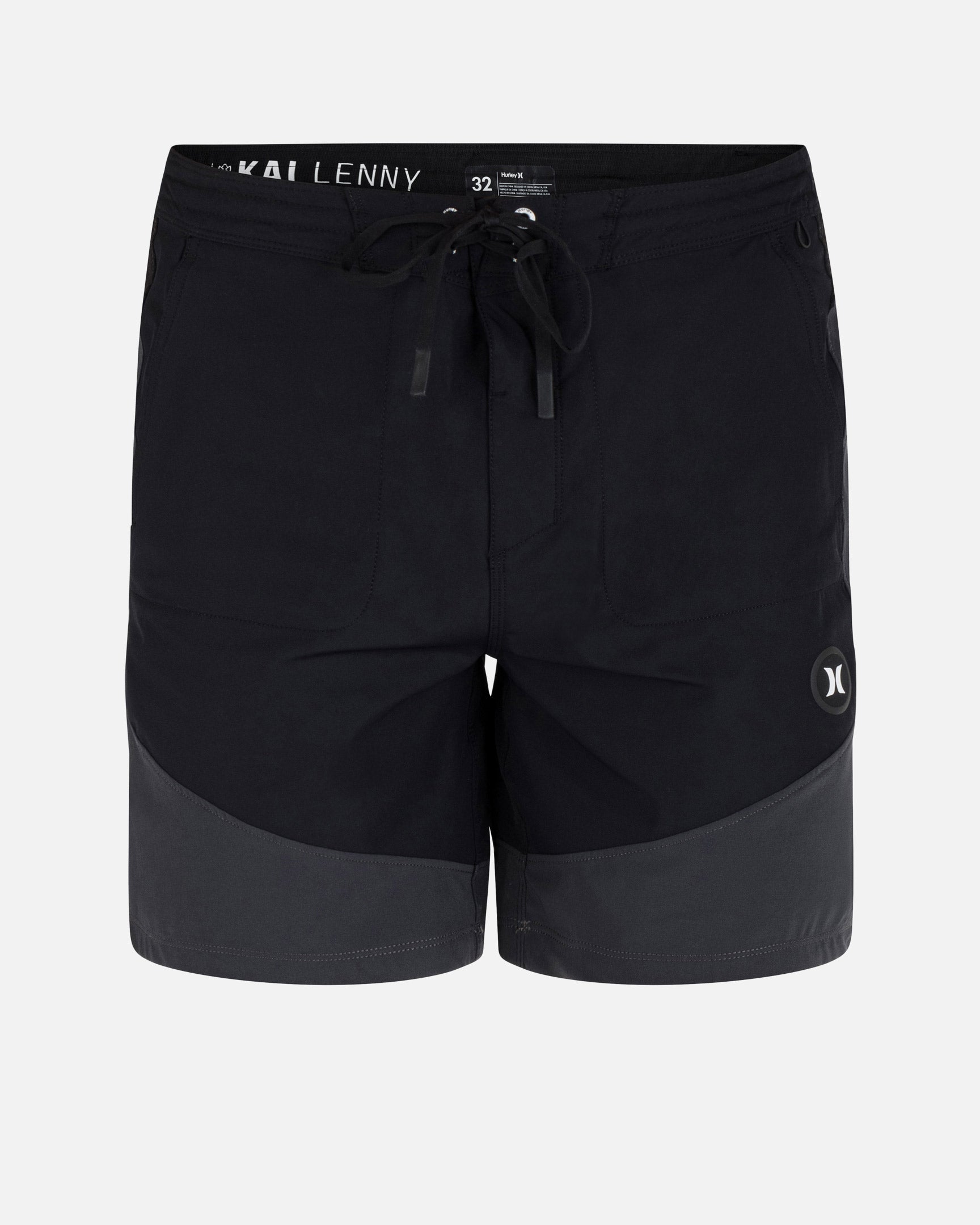 Men's Kai Lenny X Phantom Blockade Paddle Series Hybrid 18" Shorts in Black, Size 38