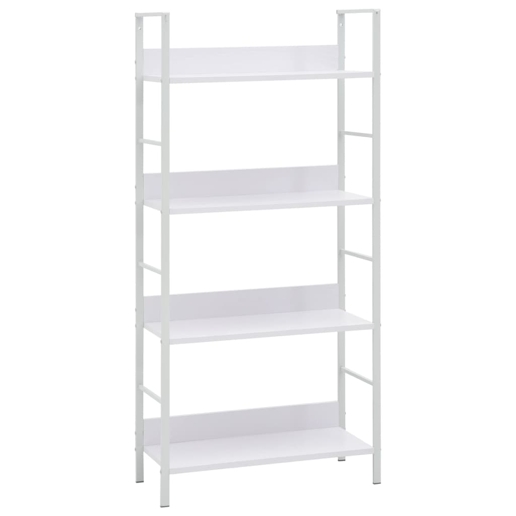 vidaXL 4-Layer Book Shelf White 23.6"x10.9"x49" Engineered Wood
