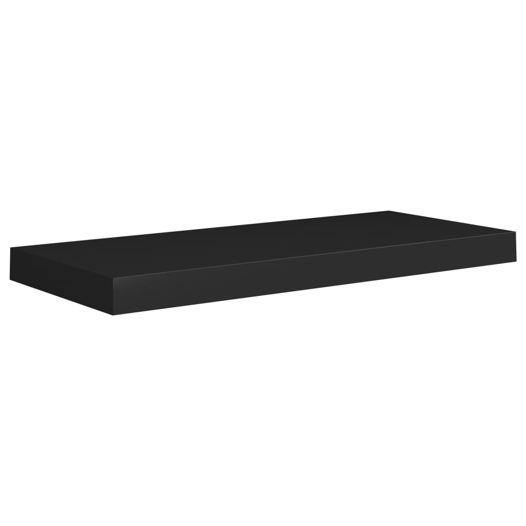 vidaXL Floating Wall Shelf Black 23.6"x9.3"x1.5" MDF