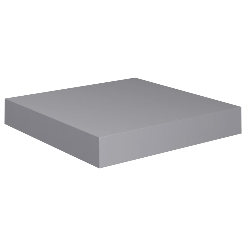 vidaXL Floating Wall Shelf Gray 9.1"x9.3"x1.5" MDF