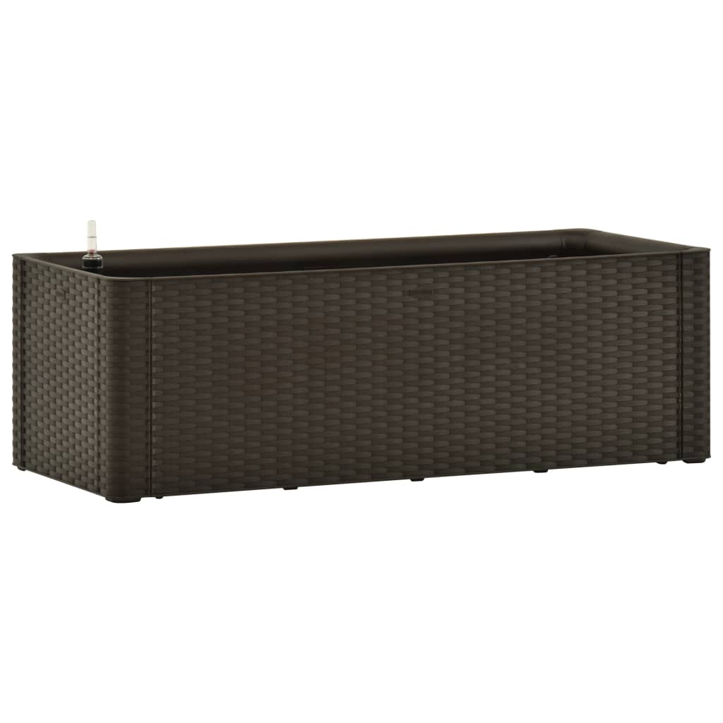 vidaXL Garden Raised Bed with Self Watering System Mocha 39.4"x16.9"x13"
