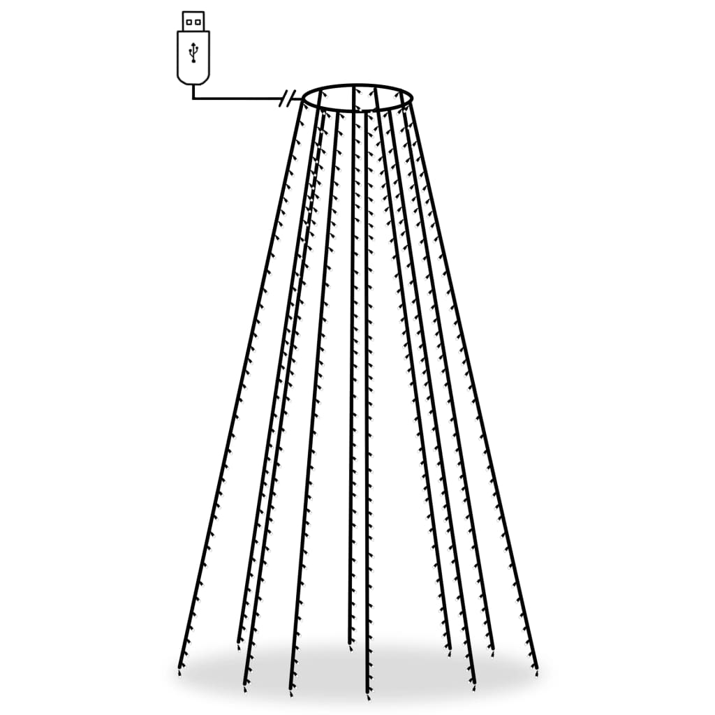 vidaXL Christmas Tree Net Lights with 400 LEDs Blue 157.5"