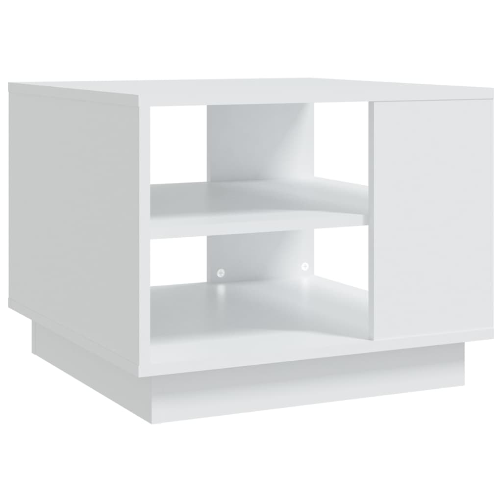 vidaXL Coffee Table White 21.7"x21.7"x16.9" Engineered Wood