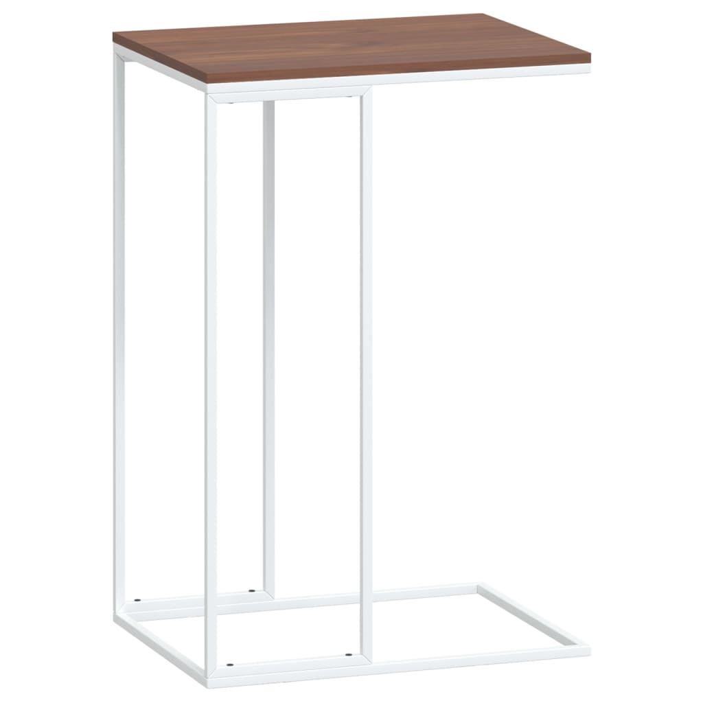 vidaXL Side Table White 15.7"x11.8"x23.2" Engineered Wood