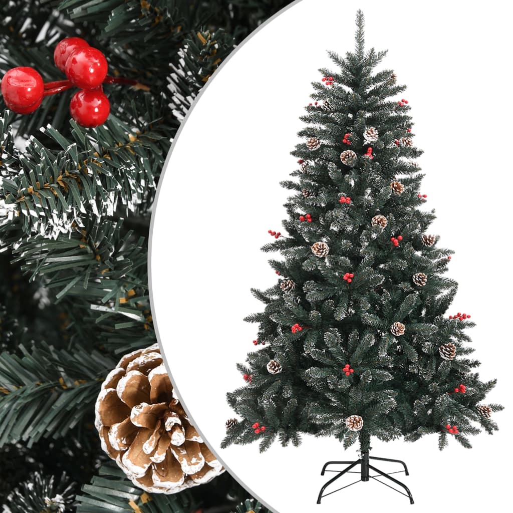 vidaXL Artificial Christmas Tree with Stand Green 47.2" PVC