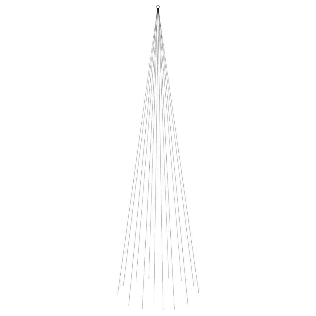 vidaXL Christmas Tree on Flagpole Warm White 1134 LEDs 26 ft