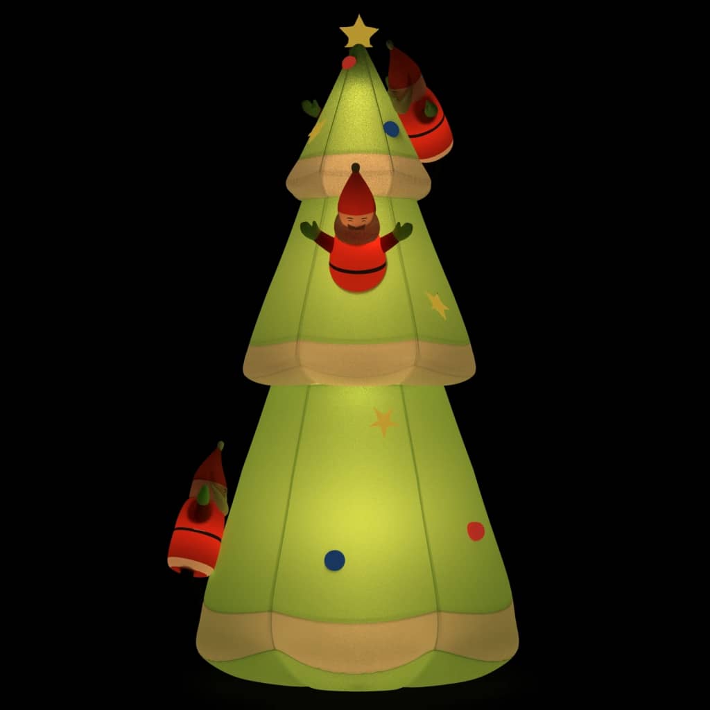 vidaXL Inflatable Christmas Tree with LEDs 196.9"