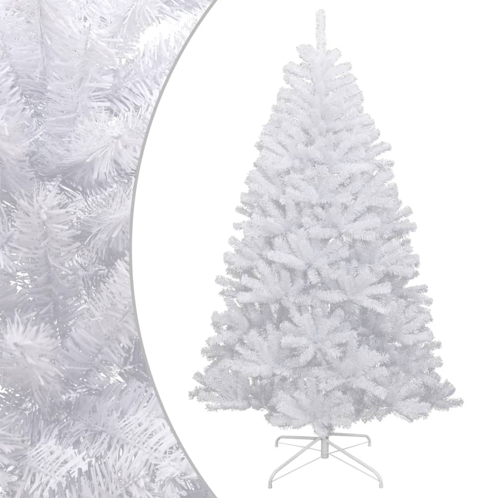 vidaXL Artificial Hinged Christmas Tree with Flocked Snow 82.7"