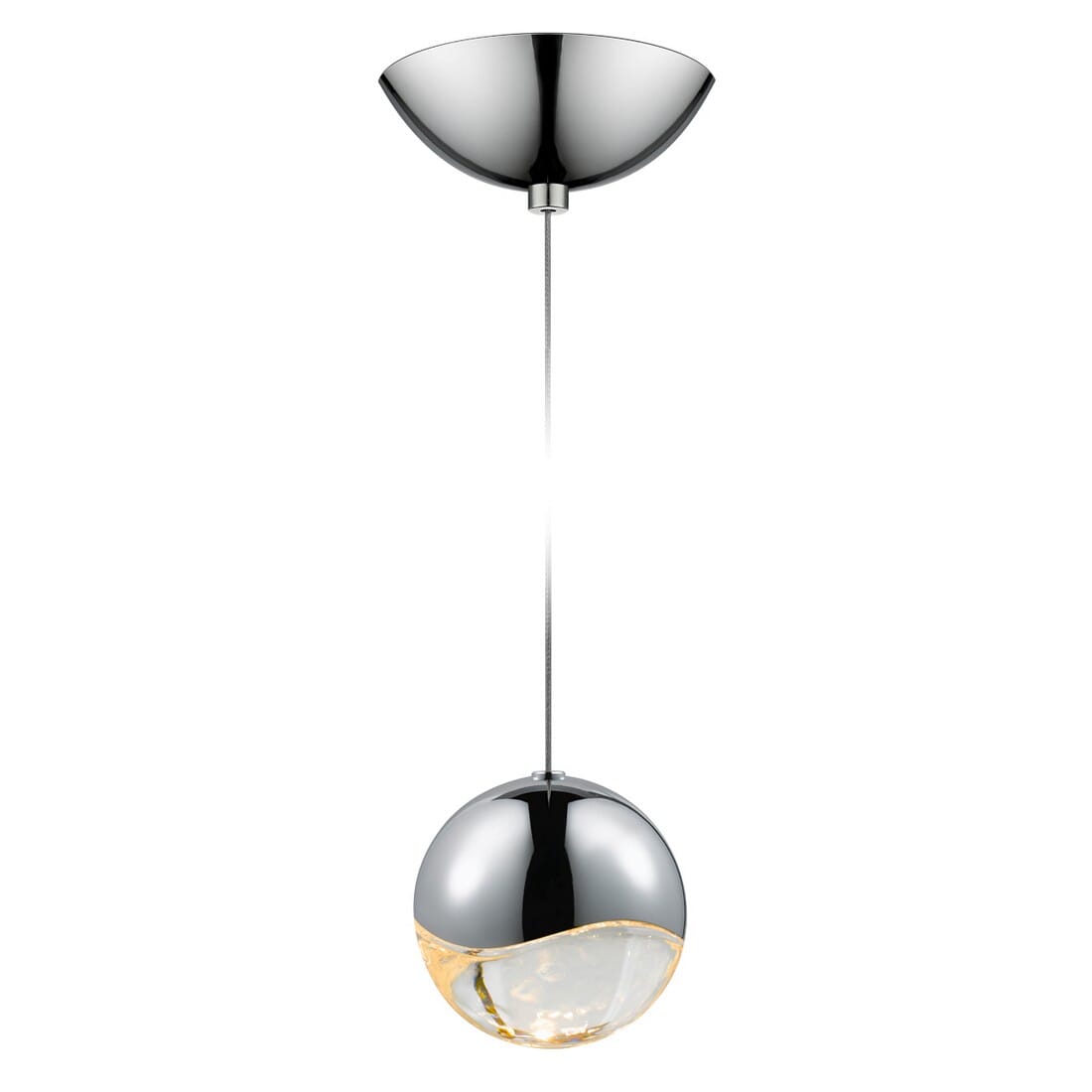 Grapes 3.75" LED Pendant with Dome Canopy in Polished Chrome
