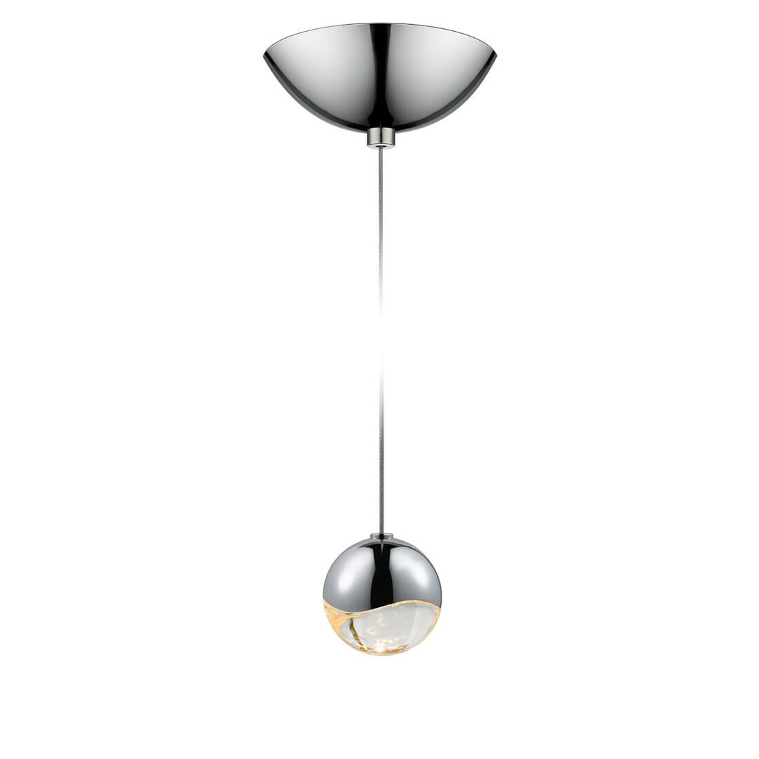 Grapes 2.5" LED Pendant with Dome Canopy in Polished Chrome