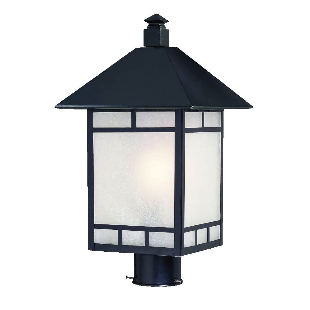 Artisan 1-Light Matte Black Post Mount Light