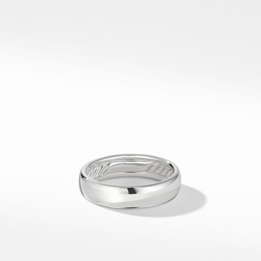 Men's David Yurman Classic Band in 18k White Gold, 6mm - Size 10
