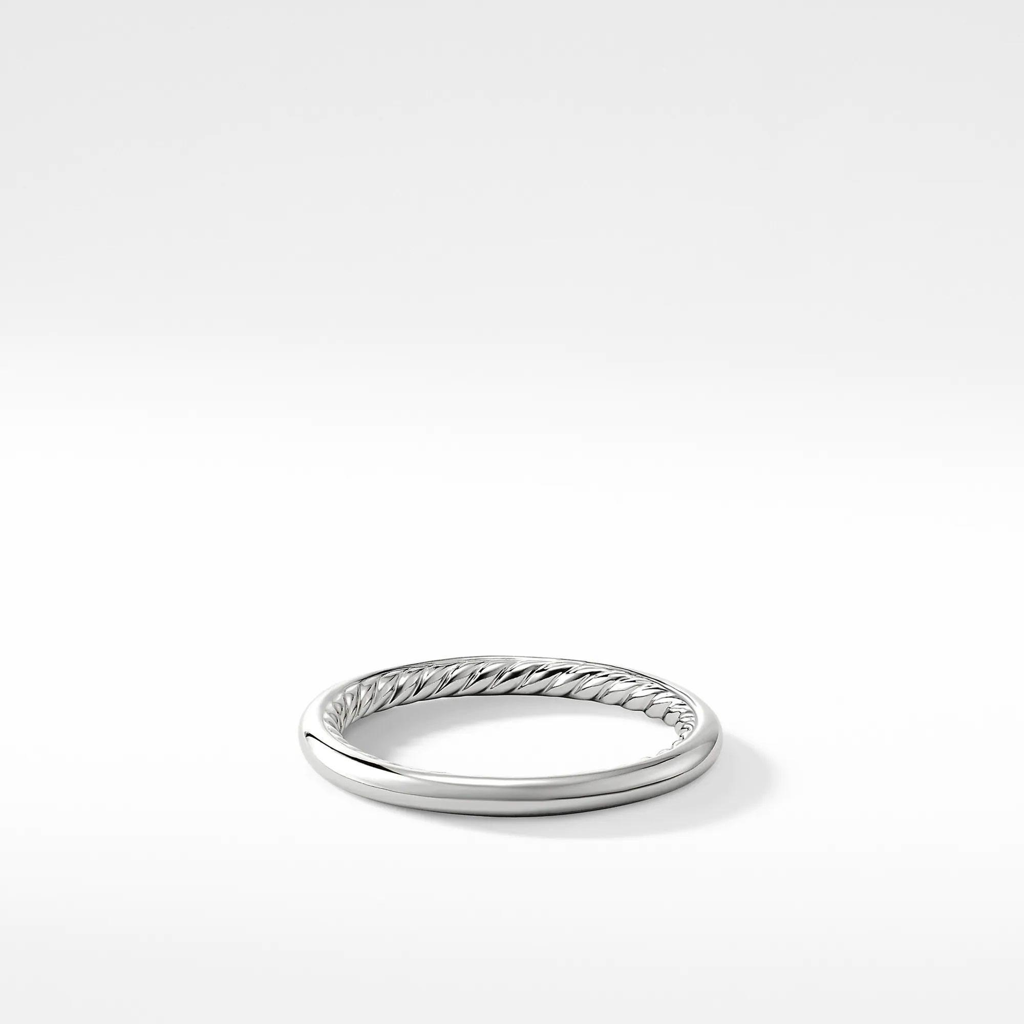 David Yurman DY Eden Band Ring in Platinum - Size 6.5
