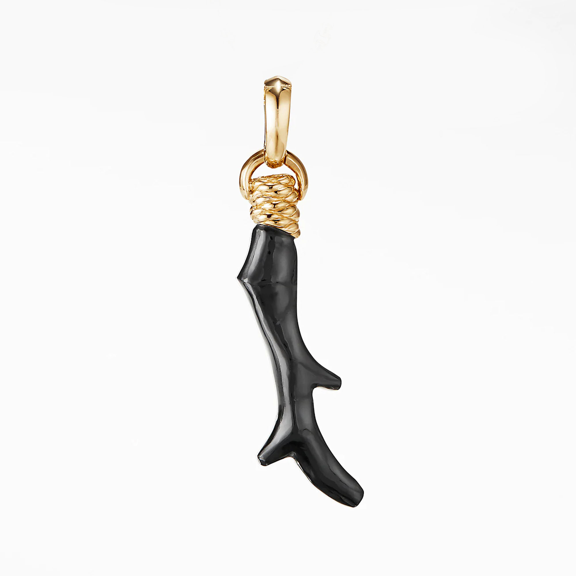 David Yurman Coral Amulet in Black Onyx with 18k Gold