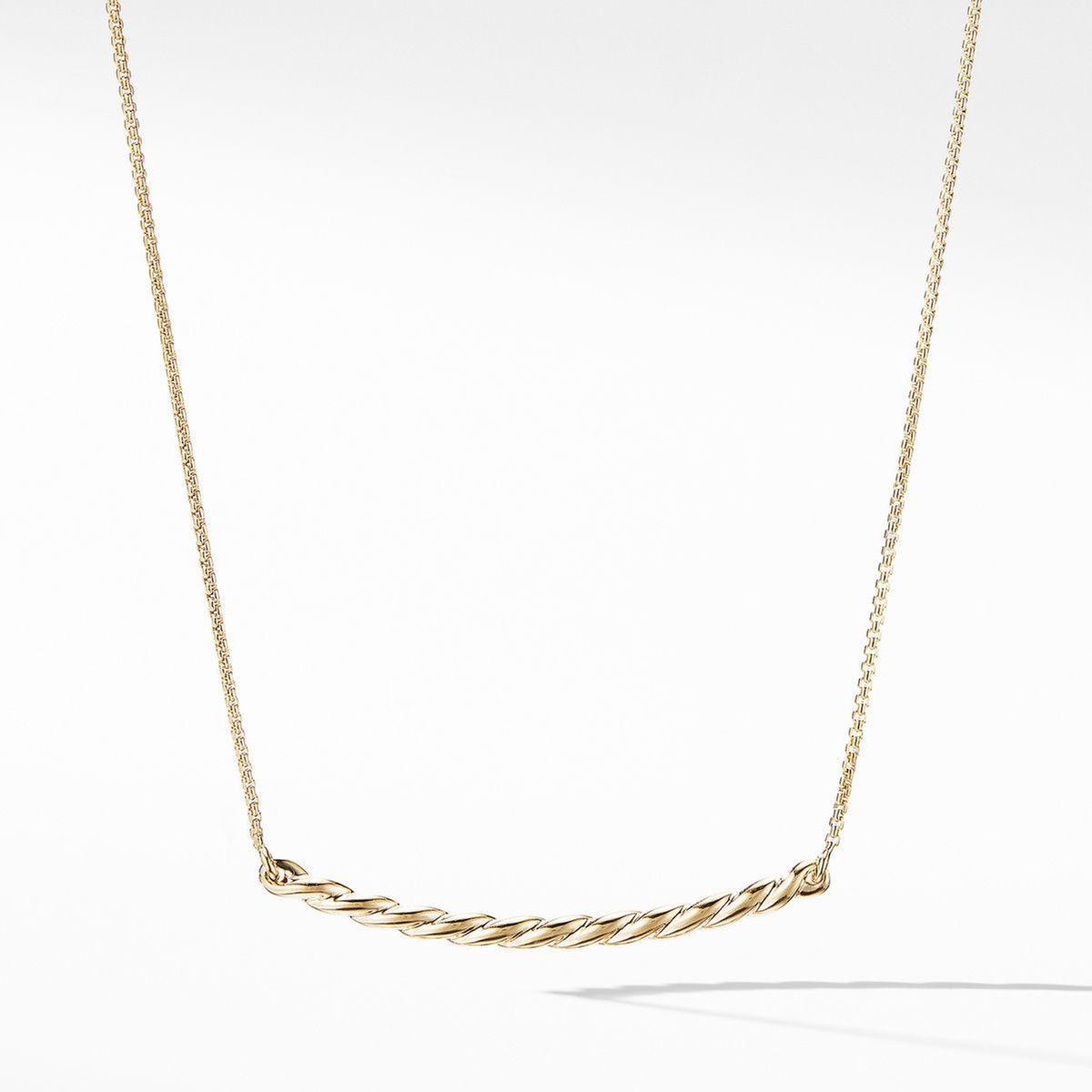 David Yurman Paveflex Station Necklace in 18K Gold