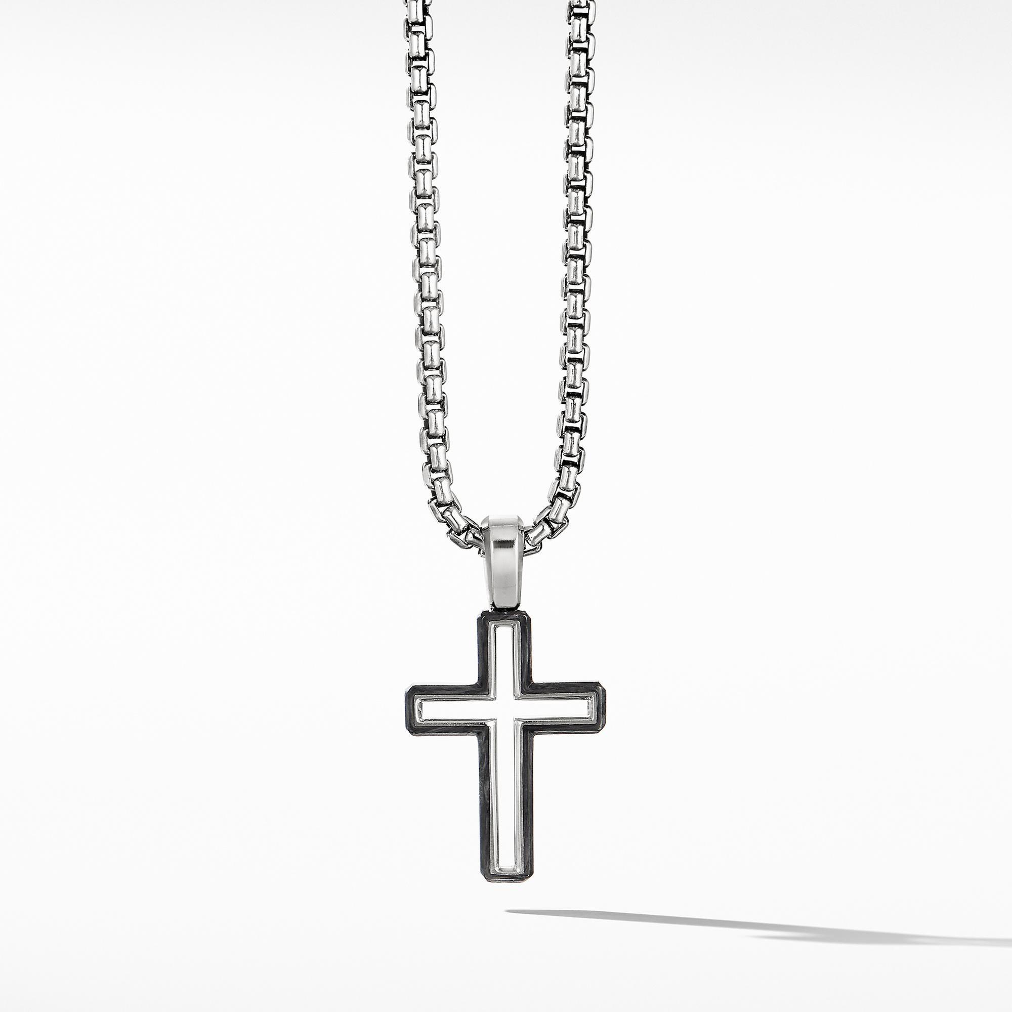 Men's David Yurman Forged Carbon Cross Pendant