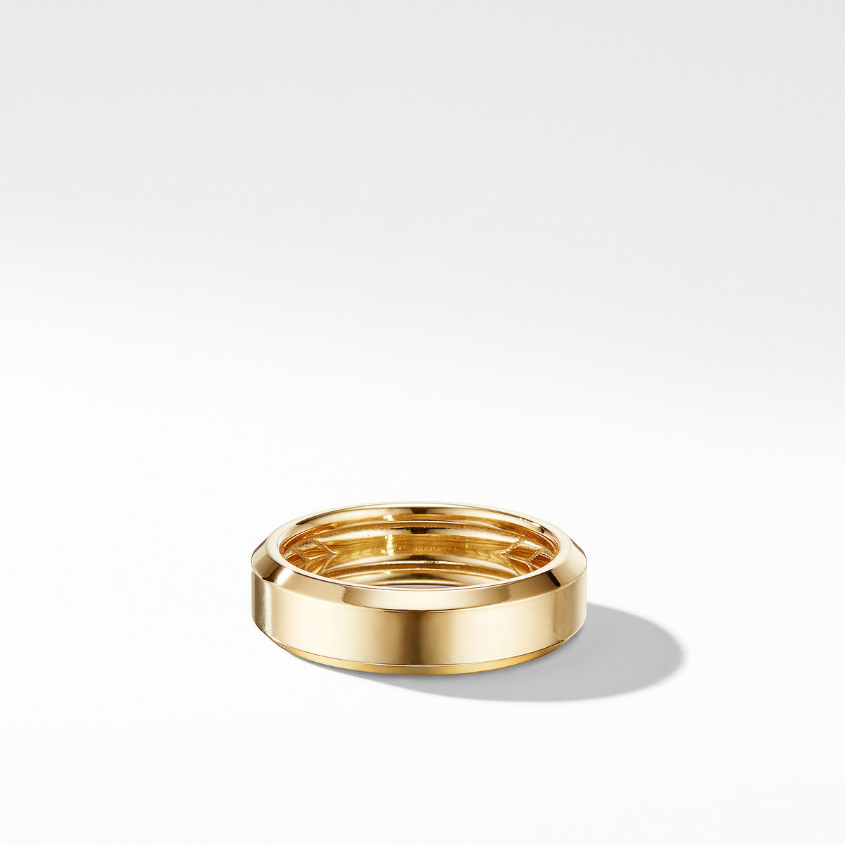 Men's David Yurman Beveled Band in 18k Yellow Gold, 6mm - Size 10