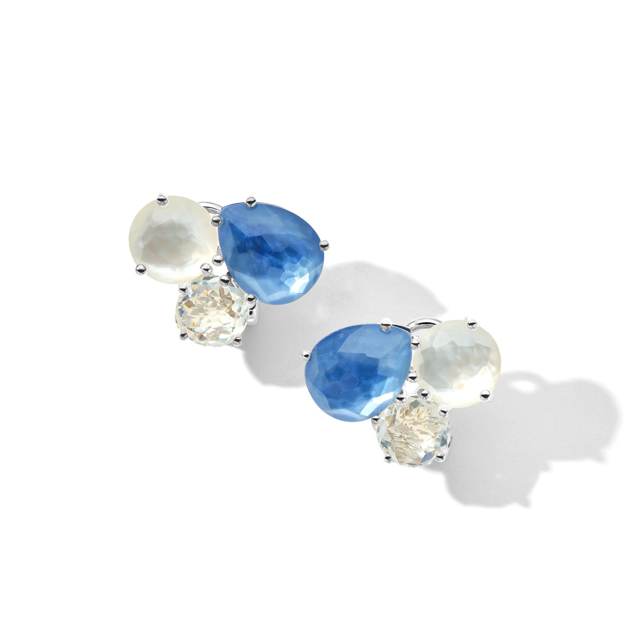 IPPOLITA Multi Stone Sterling Silver Cluster Stud Earrings in Corsica - ROCK CANDY