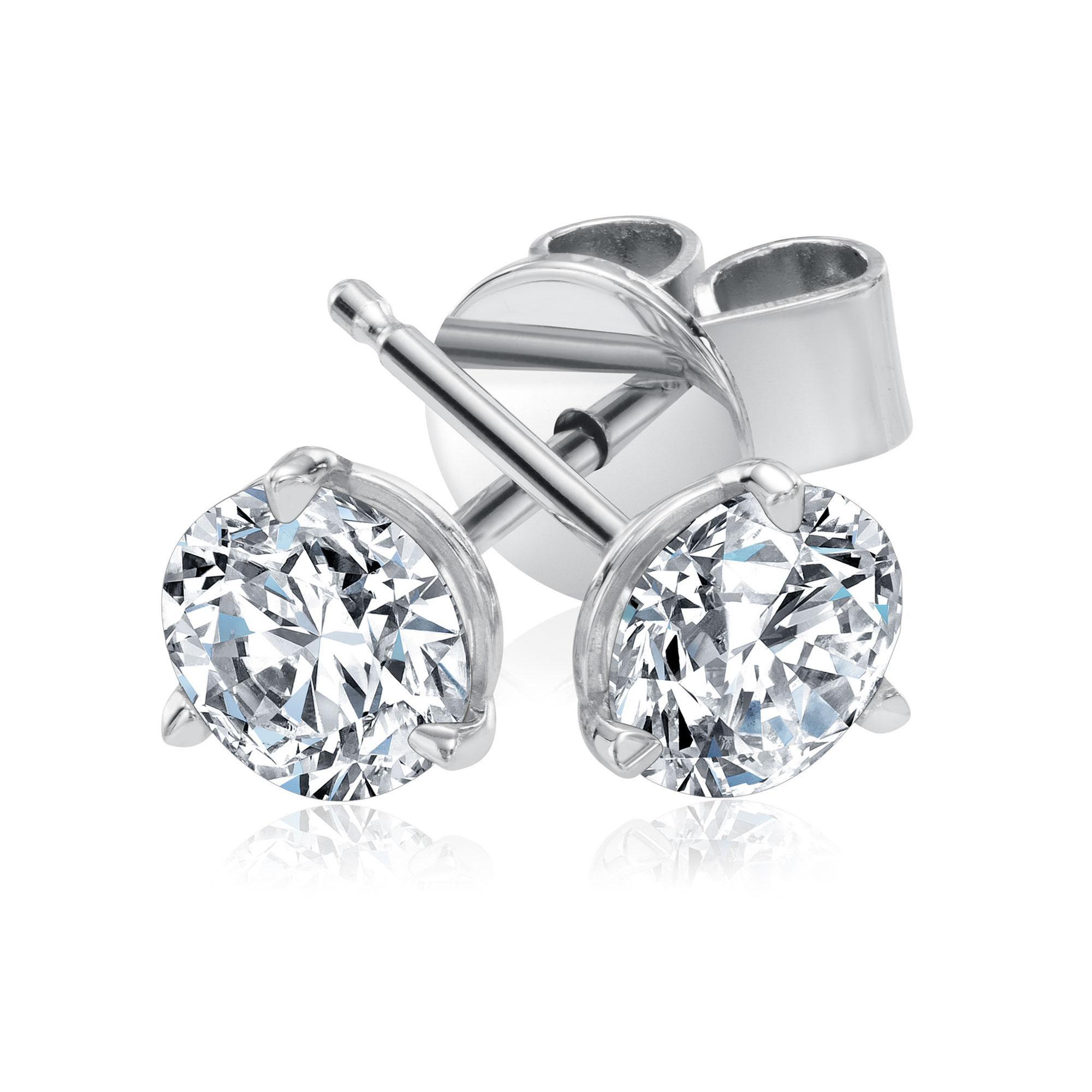 Forevermark 1ctw Diamond Martini White Gold Stud Earrings