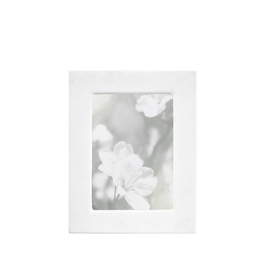 Graphic Image 5" x 7" Studio Frame White Pebble Grain Leather
