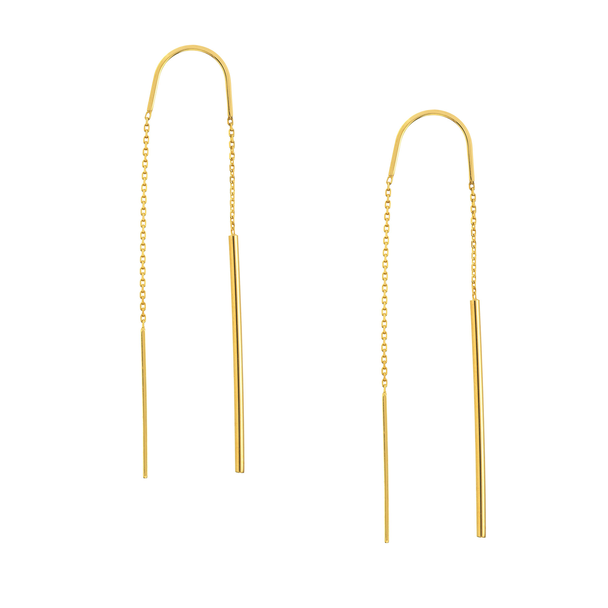 Yellow Gold Threader Earrings