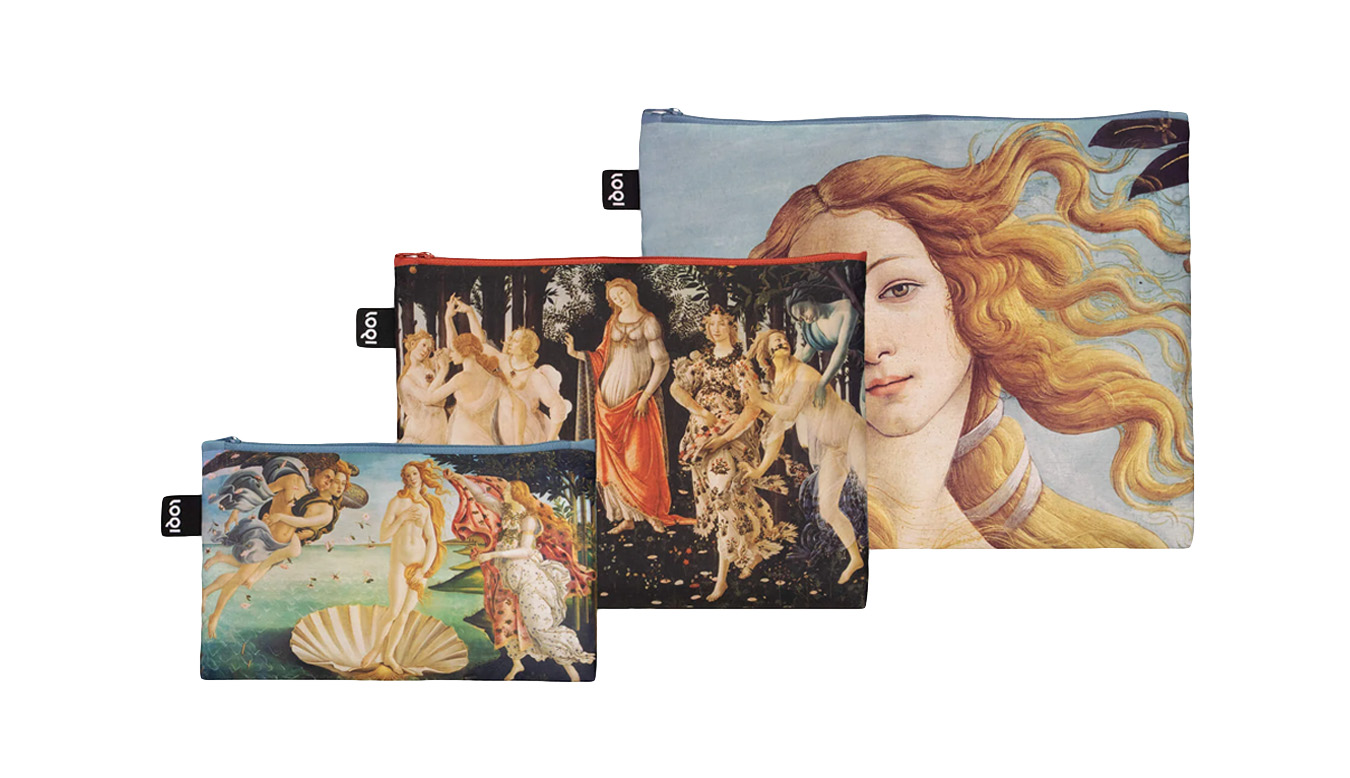 Loqi Sandro Botticelli - Birth of Venus, Primavera, Portrait of Venus Recycled Zip Pockets