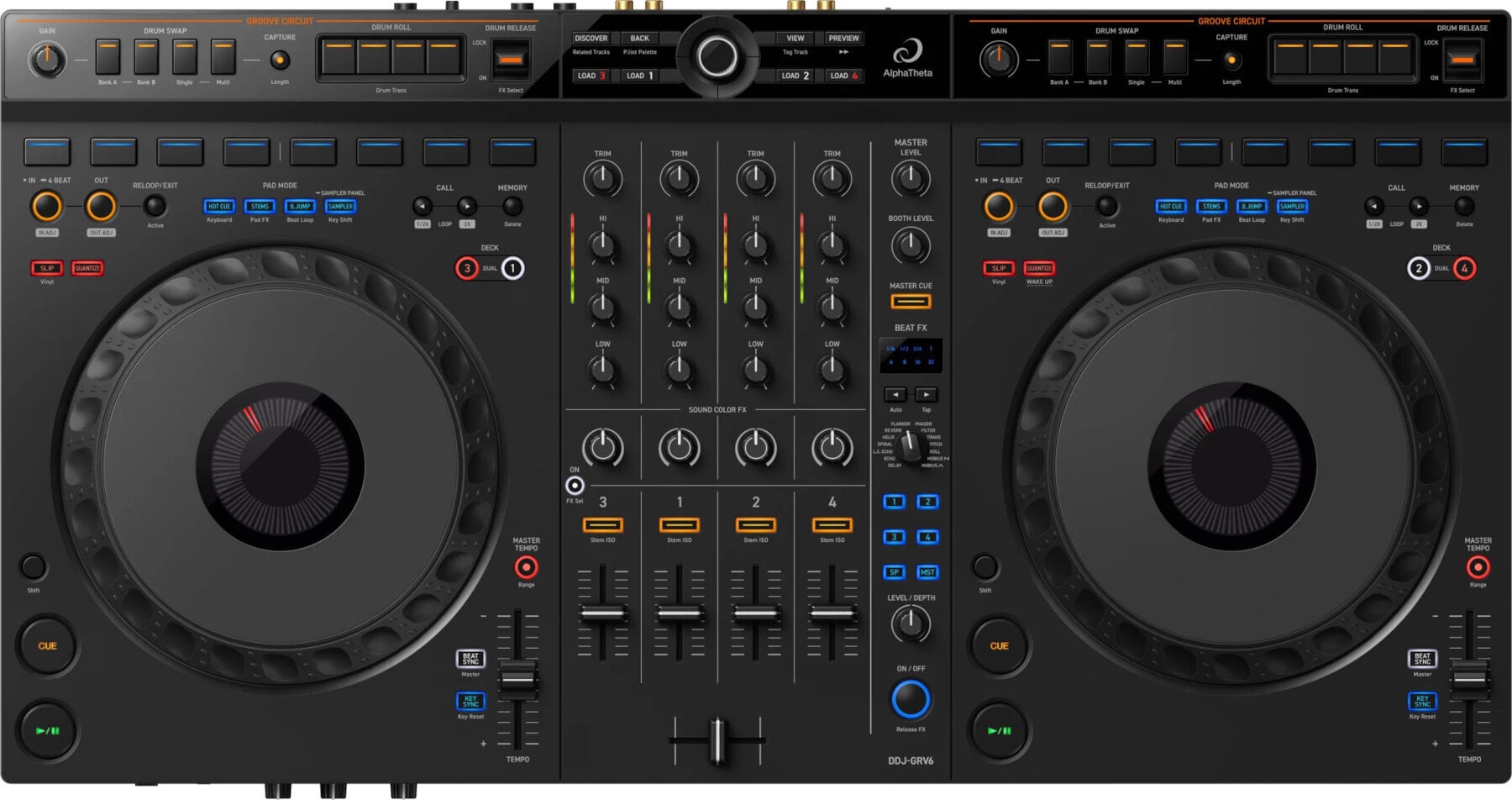 AlphaTheta DDJ-GRV6 Contrôleur DJ