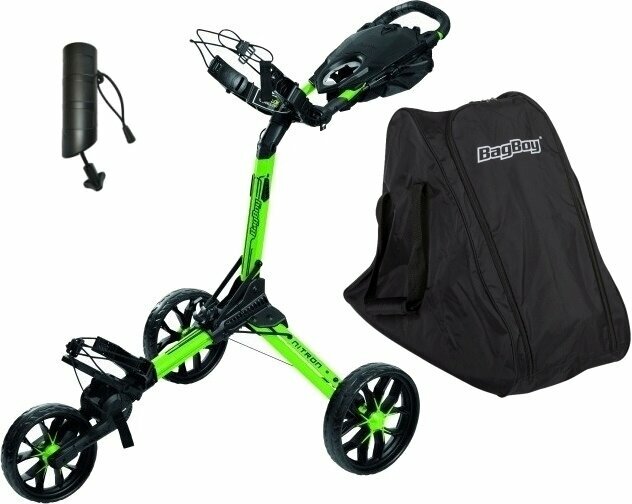 BagBoy Nitron SET Lime/Black Chariot de golf manuel