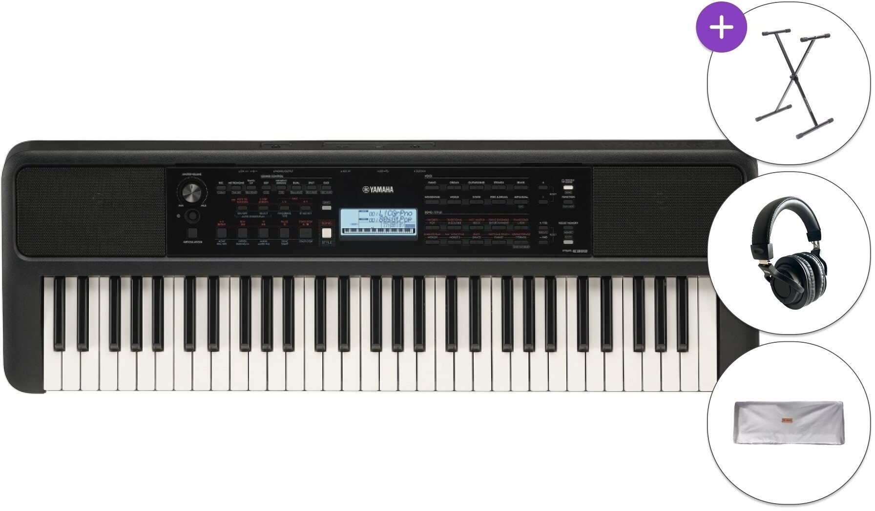 Yamaha PSR-E383 SET Clavier dynamique Black