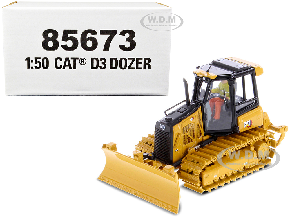 Diecast Masters 1/50 - Bulldozer Caterpillar D3 - Jaune - DCM85673